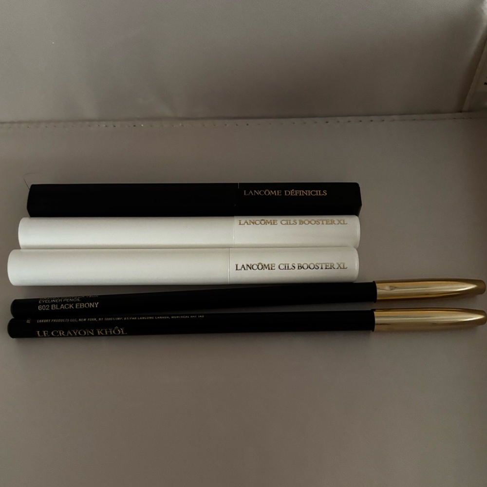 Lancome Mascara and Eyeliner Set - 5 Piece Bundle